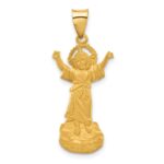 14k Hollow Divine Child Jesus Figure Charm