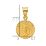 14k Polished and Satin Solid Miraculous Medal Plain Back Pendant - Image 4