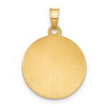 14K Polished and Satin Hollow Our Guardian Angel Medal Pendant - Image 3