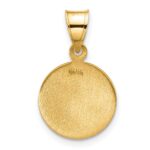 14k Polished and Satin Solid St Joseph Medal Round Pendant - Image 3