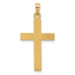 14k Polished And Textured Latin Cross Pendant - Image 3