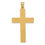 14k Polished And Textured Latin Cross Pendant - Image 3