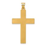 14k with White Rhodium Polished Latin Cross Pendant - Image 3