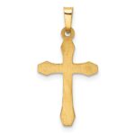 14k and White Rhodium Hollow Cross Pendant - Image 4