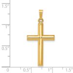14k Hollow Cross Pendant - Image 3
