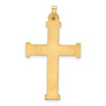 14k Hollow Latin Cross Pendant - Image 4