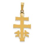 14k Two-tone Cara Vaca Crucifix Pendant - Image 4