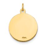 14k Polished and Satin Solid Our Guardian Angel Medal Charm - Image 4