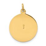 14k Polished and Satin Solid Saint Patrick Medal Round Charm - Image 4