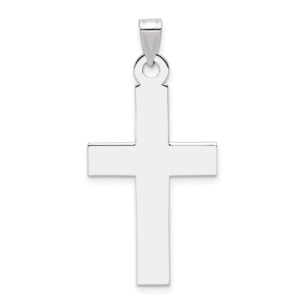 XR491.jpg 14k White Gold Cross Pendant - Image 1