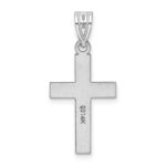 14K White Gold Polished Cross Charm - Image 4