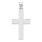 14k White Gold Polished Cross Charm