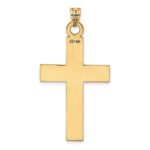 14k Polished Laser Etched Cross Charm - Image 4