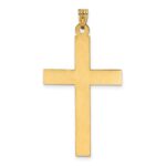 14k Laser Etched Cross Charm - Image 4