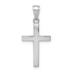 14k White Gold Polished Cross Charm