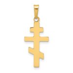 14k Polished Eastern Orthodox Cross Charm