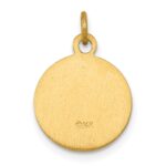14k Polished and Satin Solid Saint Gerard Medal Round Charm - Image 4