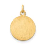 14k Polished and Satin Solid Saint Mark Medal Round Charm - Image 4