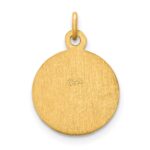 14k Polished and Satin Solid Saint Peter Medal Round Charm - Image 4