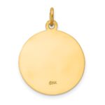 14k Polished and Satin Solid Saint Peter Medal Round Pendant - Image 4