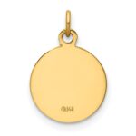 14k Polished and Satin Solid Saint Roch Medal Round Charm - Image 4
