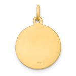 14k Polished and Satin Solid Our Lady of Fatima Medal Round Charm - Image 4