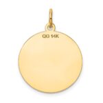 14k Polished and Satin Solid Saint Jude Thaddeus Round Disc Charm - Image 4