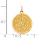 14k Polished and Satin Solid Saint Jude Thaddeus Round Disc Charm - Image 3