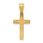 14K Laser Designed Cross Pendant