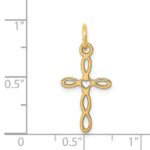 14K Loop with Center Heart Cross Charm - Image 3