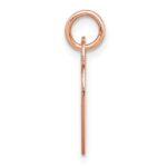 14k Rose Gold Plain .027 Gauge Medium Engraveable Heart 19x15mm Disc Charm - Image 2