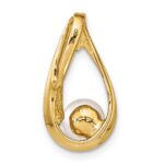 14k 6-7mm Near Round White Freshwater Cultured Pearl Slide Fits up to 6mm Regular/8mm Fancy or Reversible Omega - Image 4