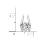 14k White Gold Complete AA 5.25mm Diamond Slide Fits up to 3mm Fancy or Reversible Omega Only - Image 2