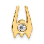 14k Complete AA 5.25mm Diamond Slide Fits up to 3mm Fancy or Reversible Omega Only - Image 3