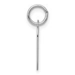 14k White Gold Plain .013 Gauge Engravable Heart 15x14mm Disc Charm - Image 2