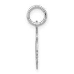 14k White Gold Plain Small.009 Depth Facing Left Engravable Girl Charm - Image 2
