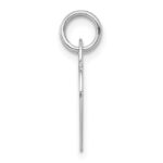 14k White Gold Plain .027 Gauge Engravable Heart 15x12mm Disc Charm - Image 2