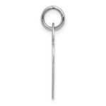 14k White Gold Plain .011 Gauge Engravable Heart 19x15mm Disc Charm - Image 2