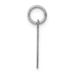 14K White Gold Plain .018 Gauge Round Engravable 12mm Disc Charm - Image 2