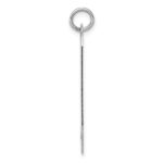 14k White Gold Plain .013 Gauge Engravable 30x16mm Dog Tag with Notch Disc Charm - Image 2