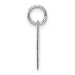 14K White Gold Plain .027 Gauge Engravable Heart 15x14mm Disc Charm - Image 2