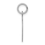 14k White Gold Plain .018 Gauge Round Engravable 15mm Disc Charm - Image 2