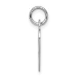 14k White Gold Plain .011 Gauge Engraveable Heart 18x19mm Disc Charm - Image 2