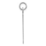 14k White Gold Plain .013 Gauge Rectangular Engravable 26x12mm Disc Charm - Image 2