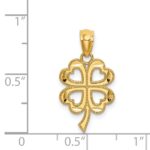 14k Four Leaf Clover Pendant - Image 3