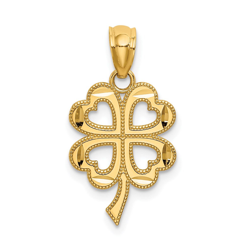 YC1035.jpg 14k Four Leaf Clover Pendant - Image 1