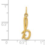 14k Yellow Gold Letter B Initial Charm - Image 4