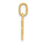 14k Yellow Gold Letter V Initial Charm - Image 2