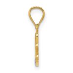 14k and White Rhodium Diamond-cut LOVE Script Pendant - Image 2