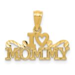14k I HEART MOMMY Pendant